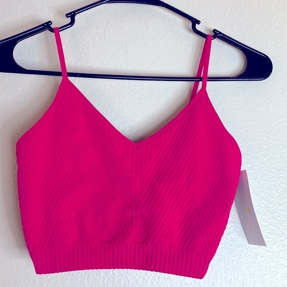 Spiritual Gangster Tops - Spiritual Gangster Brami Seamless Row Ribbed Active Brami NWT